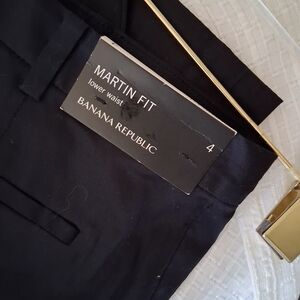 Banana Republic Black Martin Fit Lower Waist Pants